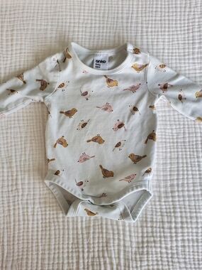 Anko Baby Onesie Bird Print Long-Sleeve One-Piece
